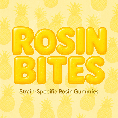 Pineapple Rosin Bites solventless rosin gummies, Pure Canna Co