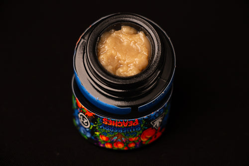 Blueberry Peaches cold-cure THCa rosin, Pure Canna Co