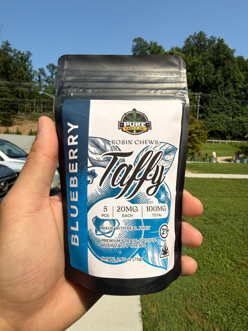 Strain-specific solventless rosin taffy, Pure Canna Co