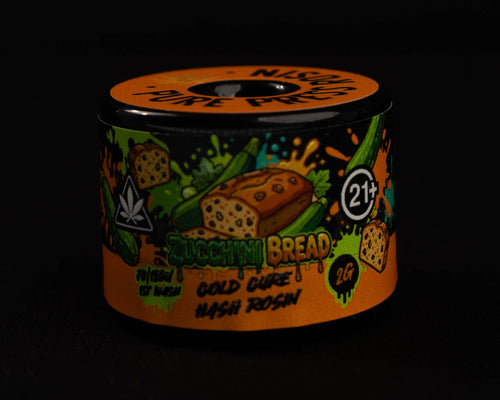 Zucchini Bread cold-cure THCa rosin, Pure Canna Co