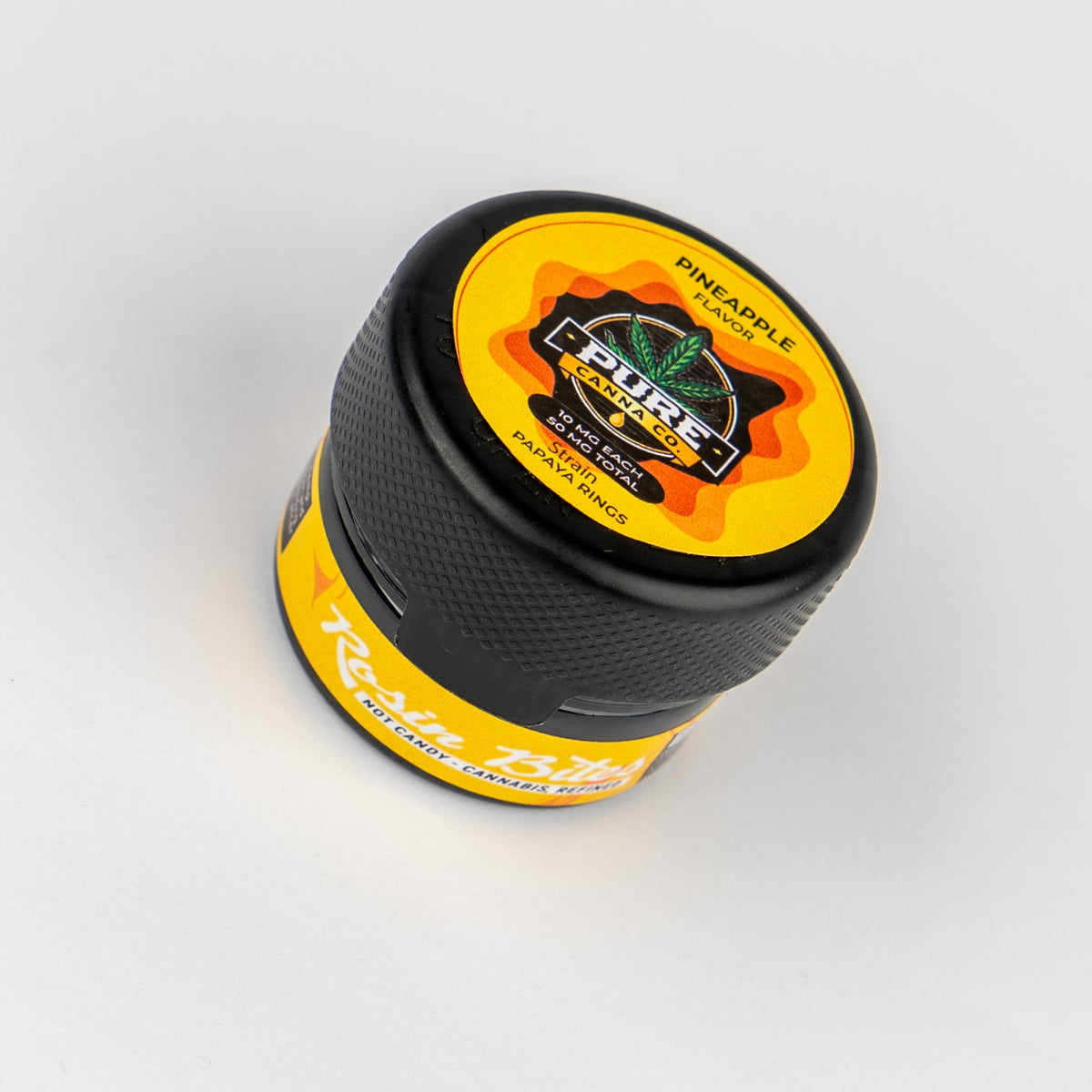 Pineapple Rosin Bites solventless rosin gummies, Pure Canna Co
